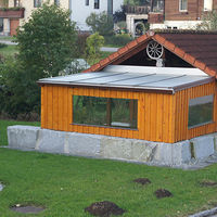 Hütte mit Glasdach